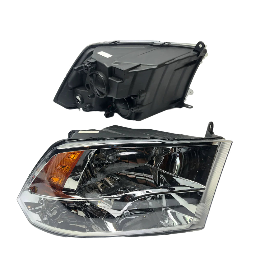 2009 to 2018 Dodge Ram Amber Chrome Headlights
