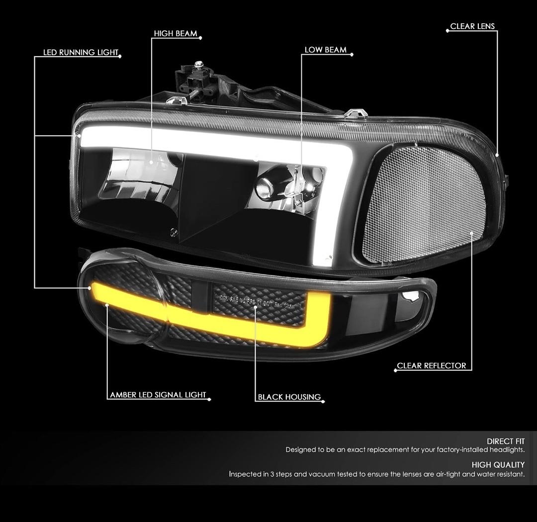 2001 to 2007 GMC Sierra or Yukon Denali DRL Sequential Headlights