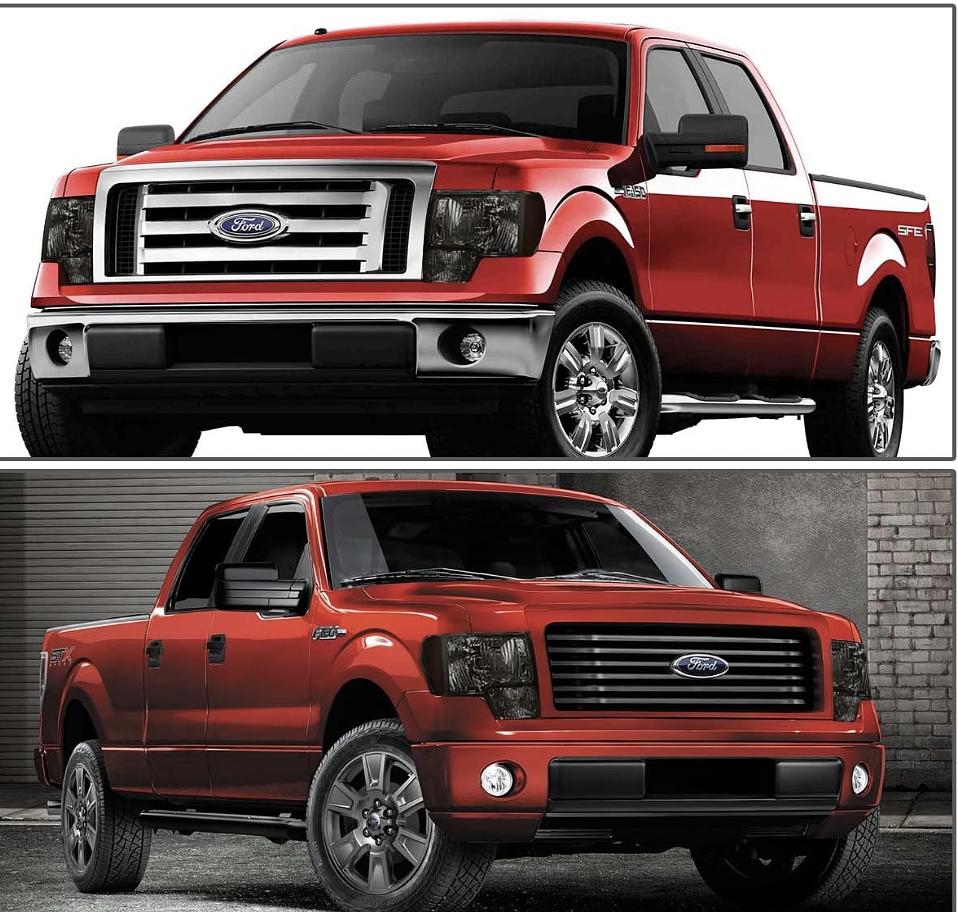 2009 to 2014 Ford F150 Smoked Headlights Luces Micas Calaveras Ahumadas