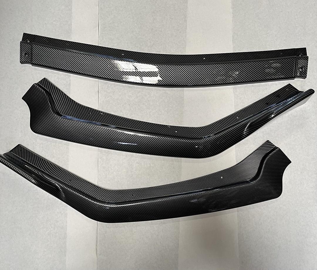 2018 to 2023 Ford Mustang Carbon Painted GT-Style Front Bumper Lip Spoiler Splitter