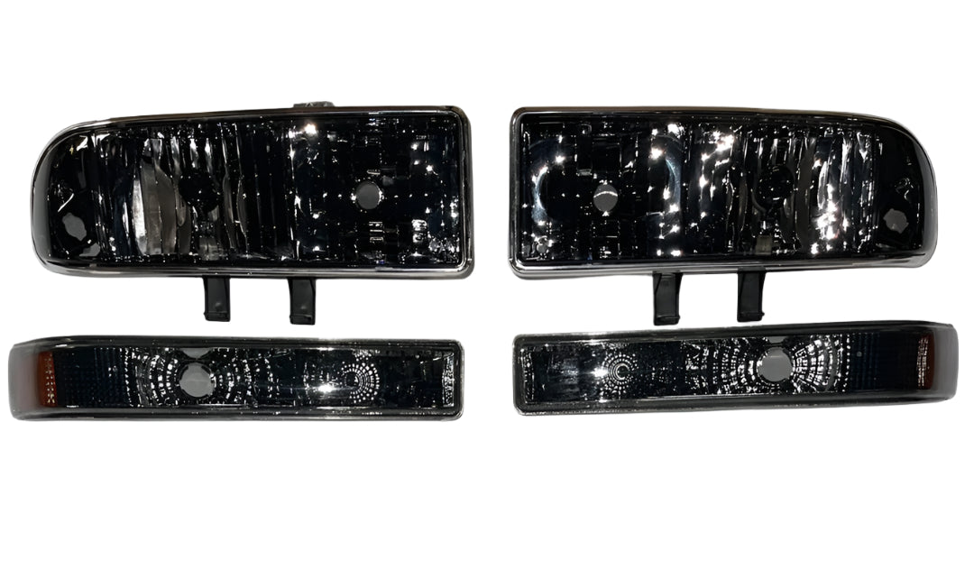 1998 to 2004 Chevy Blazer S10 Smoked Headlights Luces ahumadas micas calaveras