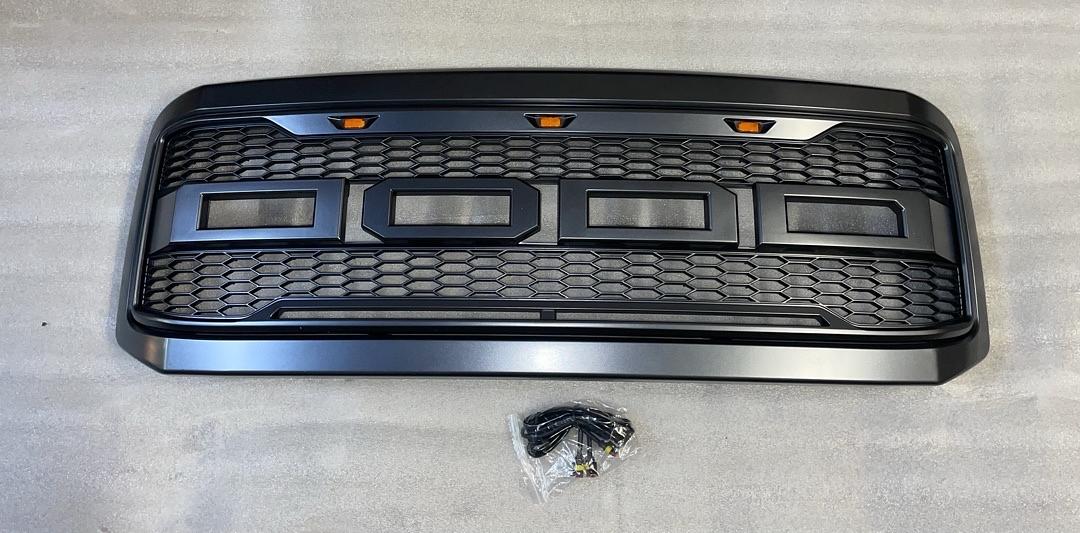 05 06 And 07 Ford F250 F350 Metallic Grey Grille Parrilla Gril LED