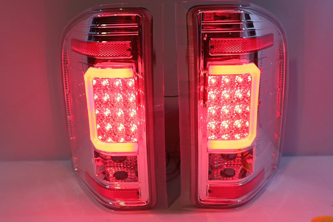 2007 To 2013 Chevrolet Silverado LED Tail Light Luces Micas Calaveras Faros Focos Chrome Cromado