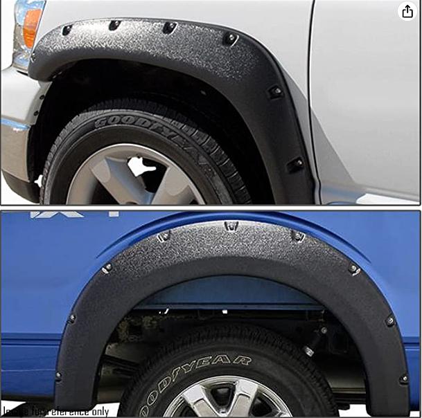 1994 to 2001 Dodge Ram Fender Flares with Rivets Guardabarros Polvaderas Mud Guard