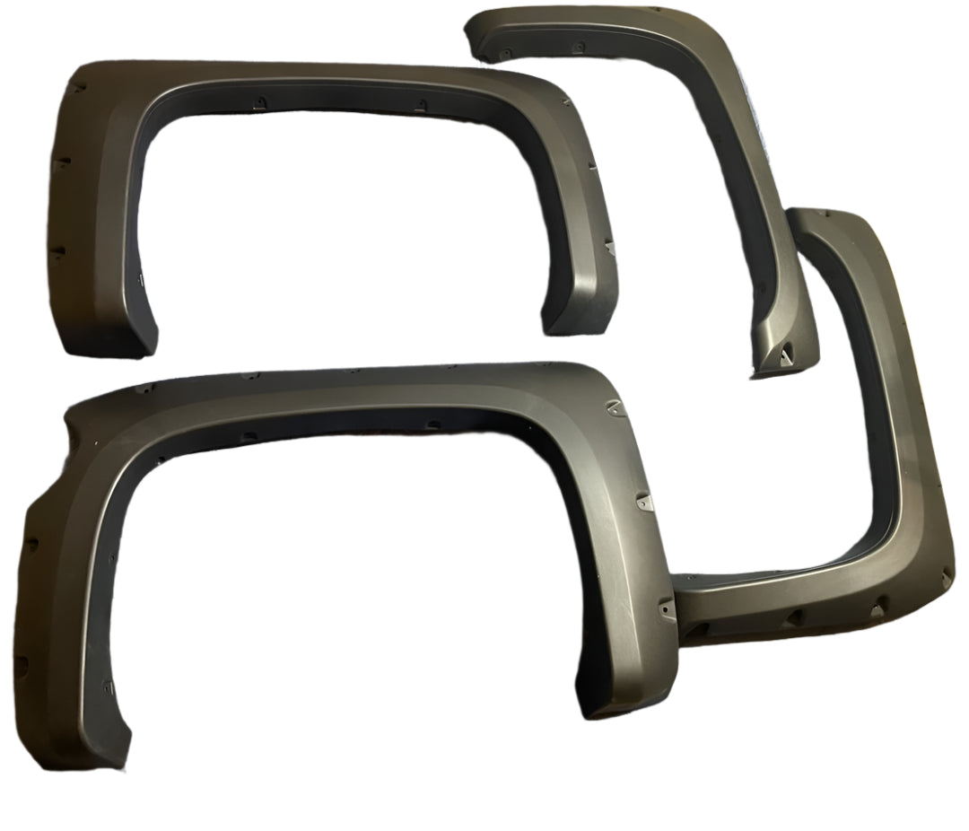 2007 to 2013 Chevrolet Silverado Short Bed Fender Flares with Rivets Polvaderas Remache Guardabarro
