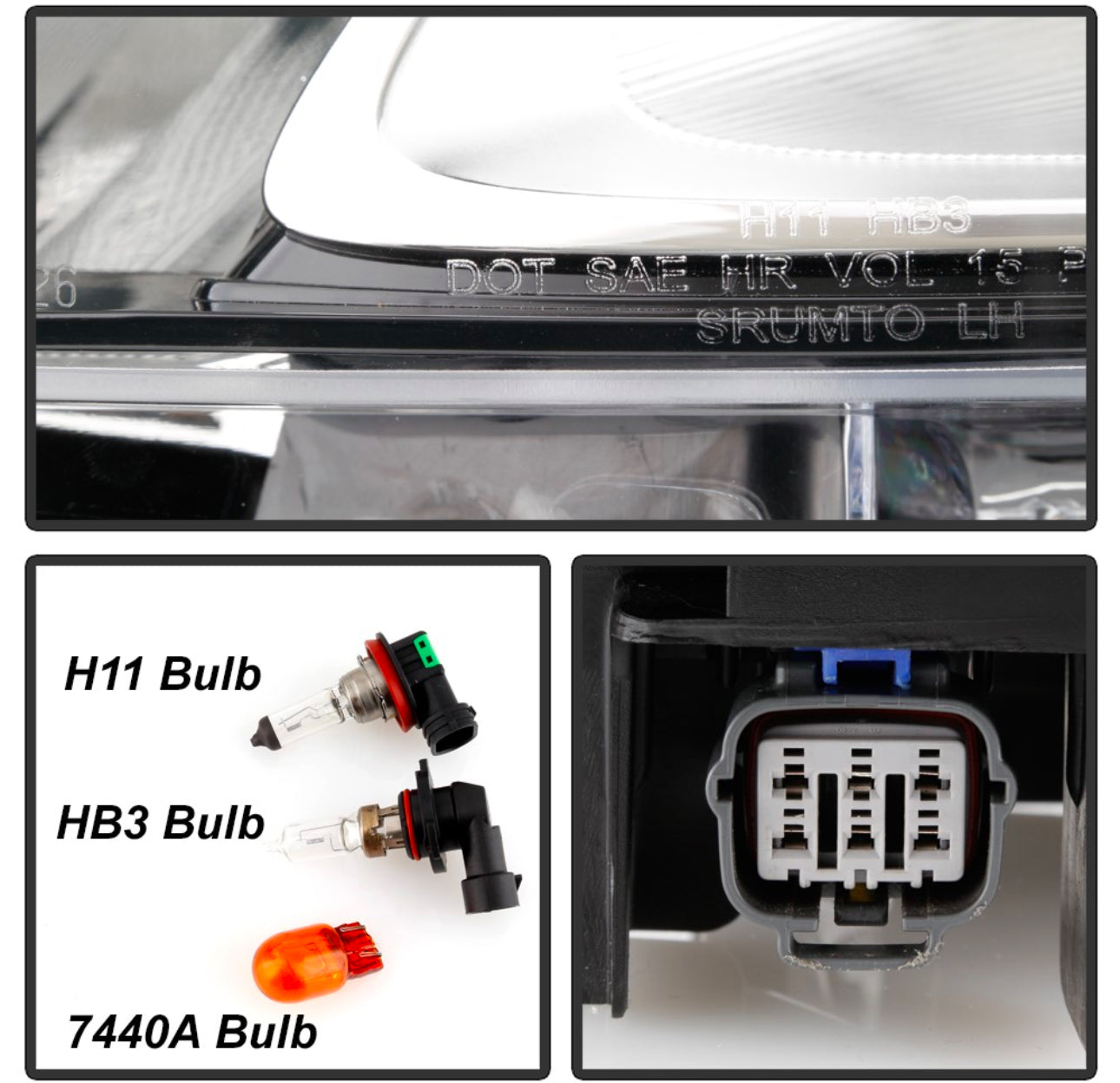 2014 to 2017 Mazda 6 Projector Style Headlights Luces Micas. alaveras Proyectores Halogen Model