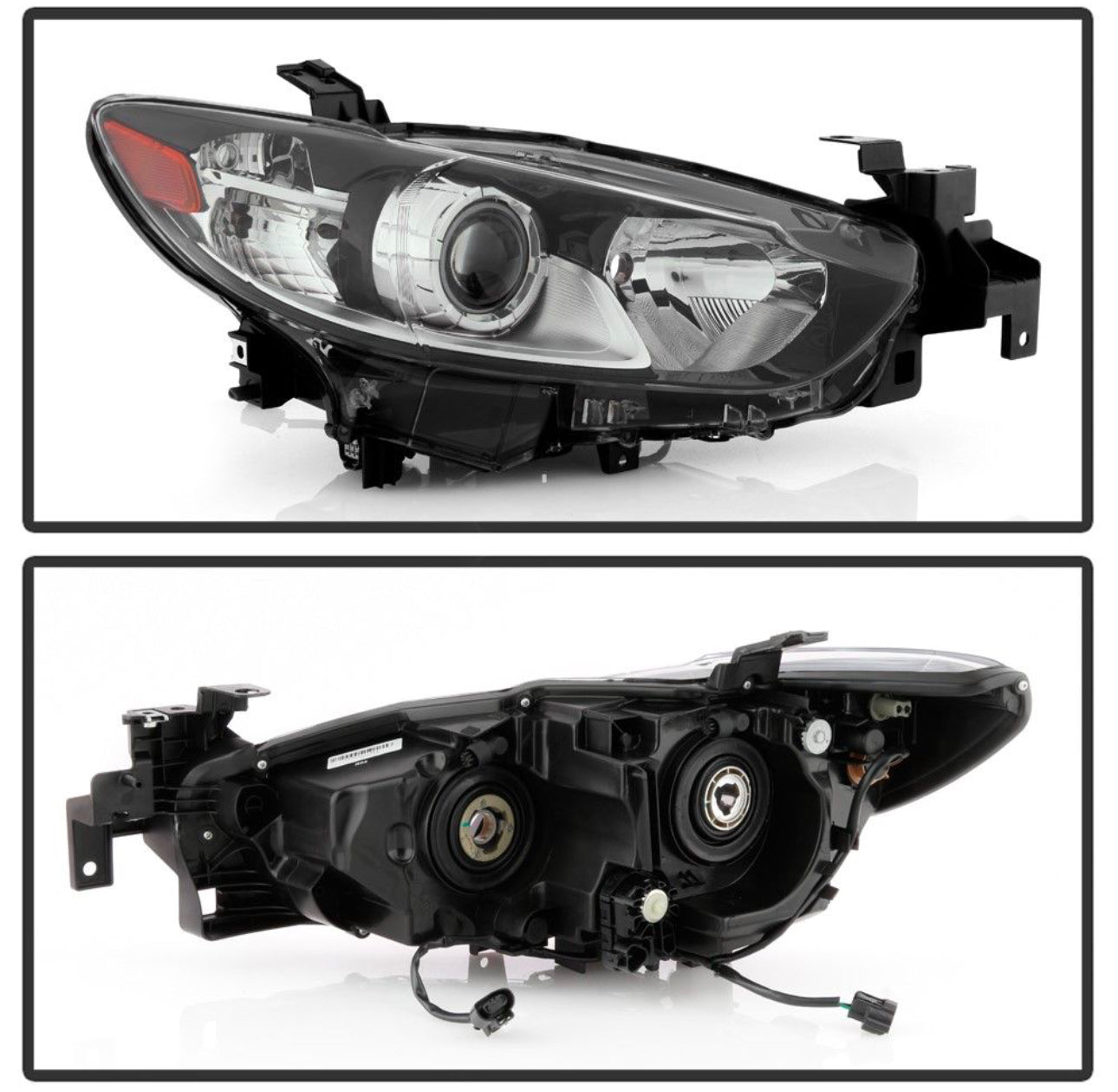 2014 to 2017 Mazda 6 Projector Style Headlights Luces Micas. alaveras Proyectores Halogen Model