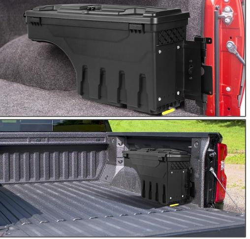 07 to 18 Chevy Silverado GM Sierra Bed Wheel Well Tool Box Caja de Seguridad Para Caja de troca Storage Box
