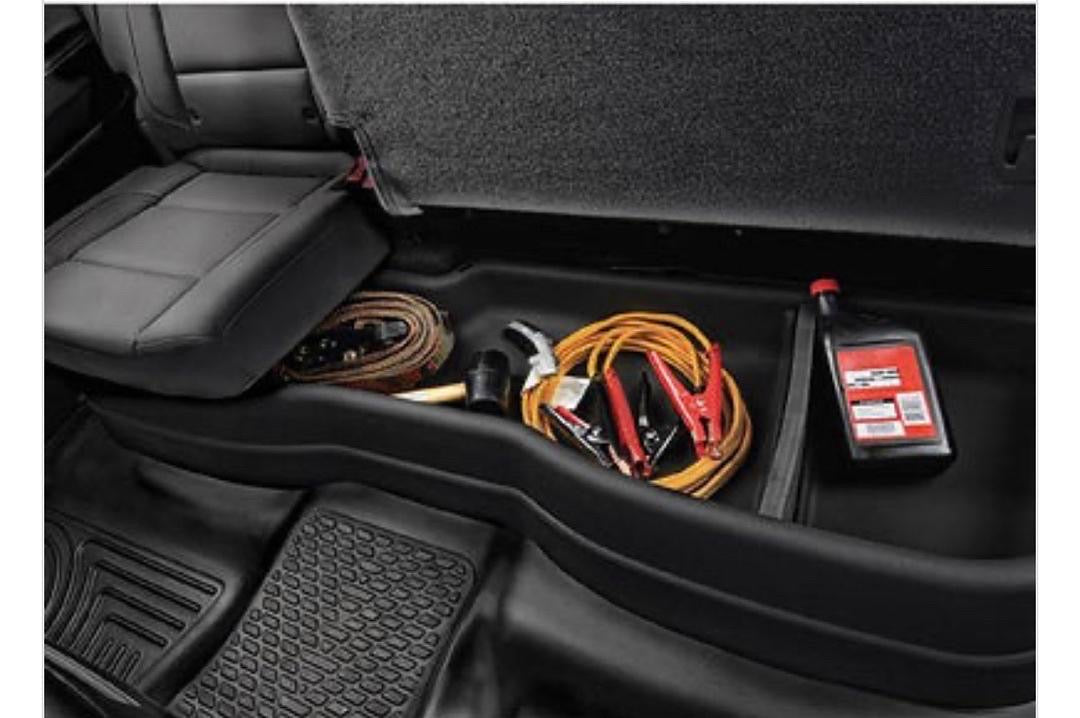 2014 to 2019 Chevy Silverado GMC Sierra Seat Cargo Storage Organizer Caja para organisar empaque