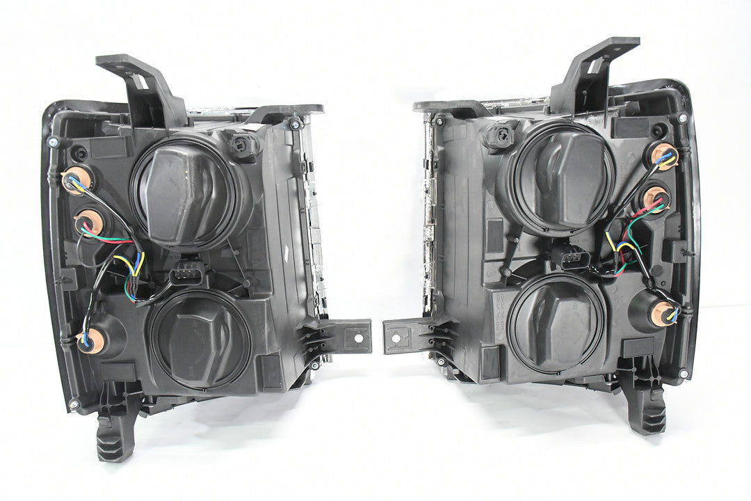 Headlight Assembly (Driver & Passenger Side),Chrome / Amber