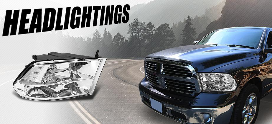 09-17 Dodge Ram 1500 clear lens chrome housing headlights
