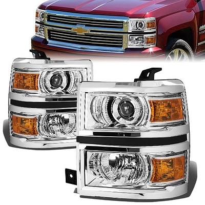 Headlight Assembly (Driver and Passenger Side),Chrome / Amber