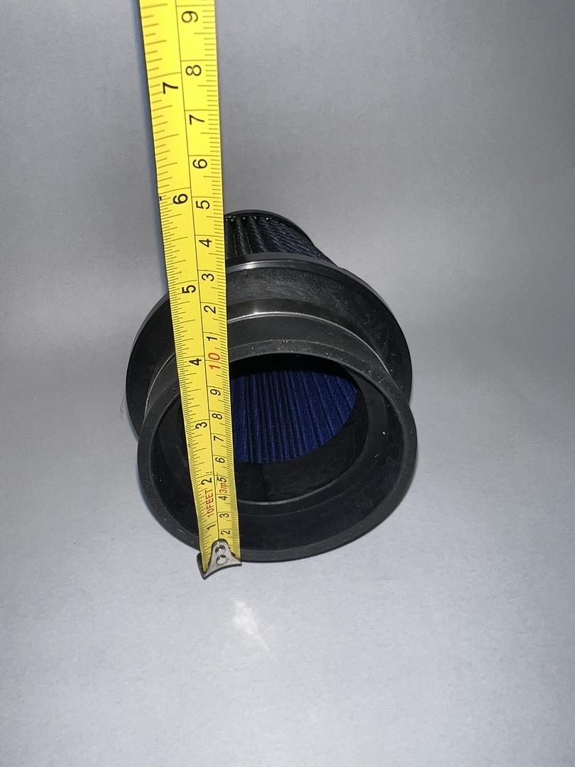 N3.5 - Blue Blue intake air filter cold air 3.5” inches inlet 7” inches tall universal filtro