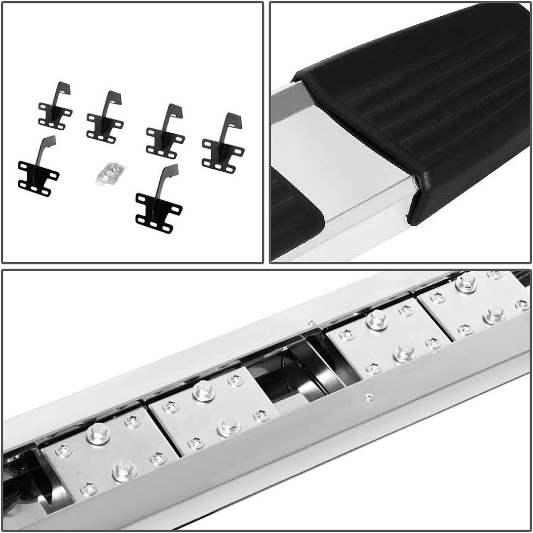 Ob STEPB-ZTL-8162-600-SS 6" OD Stainless Steel Flat Side Step Nerf Bar Running Board Compatible with Ram 1500 Quad (Extended) Cab 2019-2022 (Exclude Classic Models)