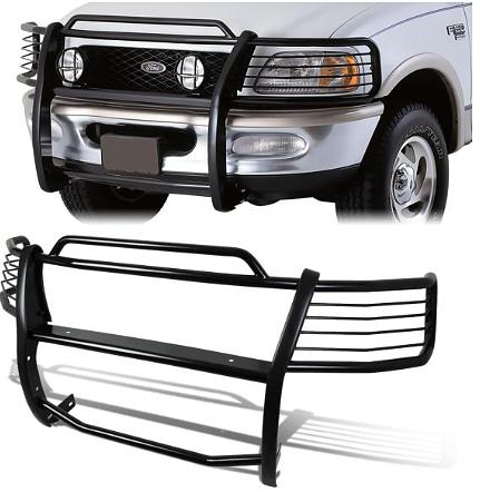 Black Front Bumper Brush Grille Guard Compatible with 99-04 Expedition/F-150 2WD
