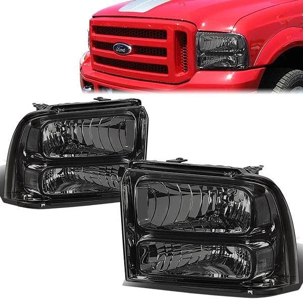 05-07 super duty f250 f350 f450 f550 Smoke Lens Headlights Replacement For
