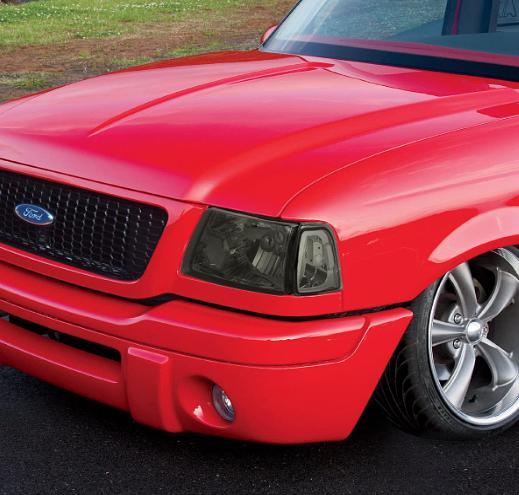 Pair of Headlights Compatible with Ford Ranger 2001-2011, Smoke lens/ Clear Corner