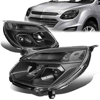 Black Housing Projector Headlight+Signal Lamps Replacement For 16-17 Equinox