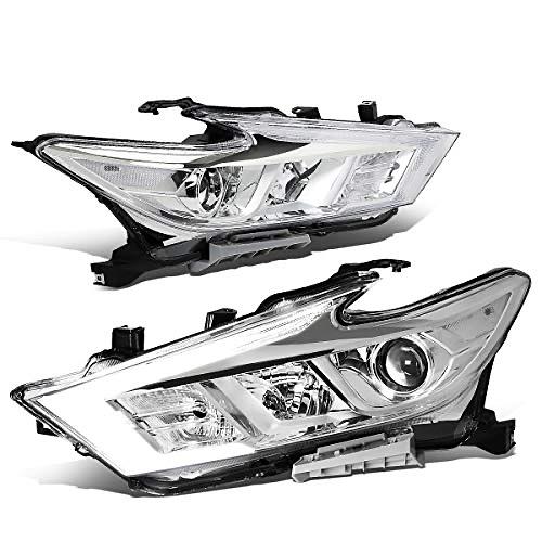 Chrome Housing Factory Style LED DRL Projector Headlights Compatible with 16-18 Maxima
