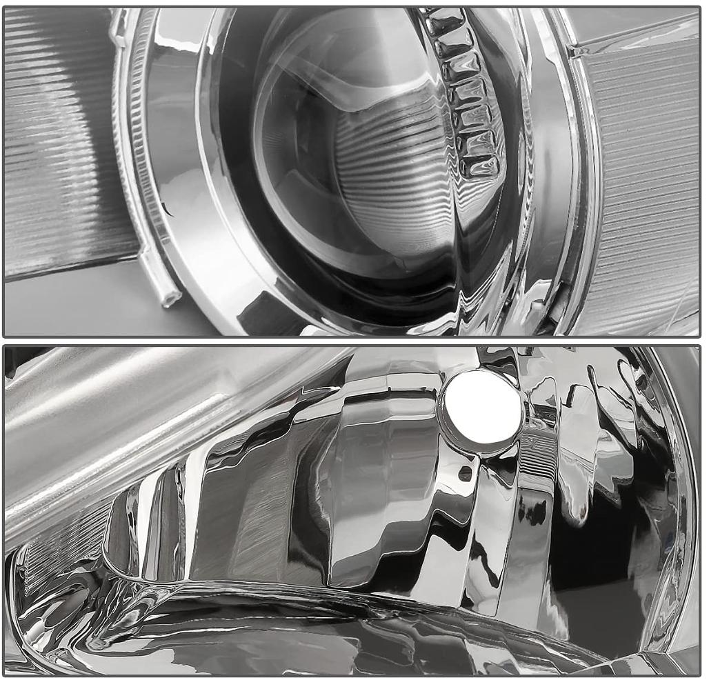 Chrome Housing Amber Corner Projector Headlights Replacement For 13-17 3