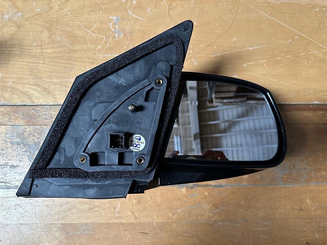 11-14 Hyundai Sonata Passenger Right Side Powered Adjustment Black Mirror With Heating Element