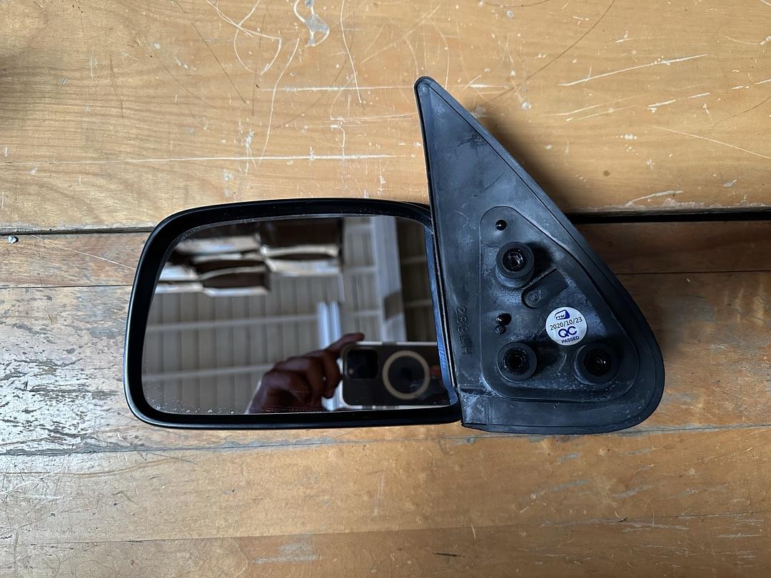 95-00 Toyota Tacoma Driver Left Side Black Mirror, Manual Adjustment