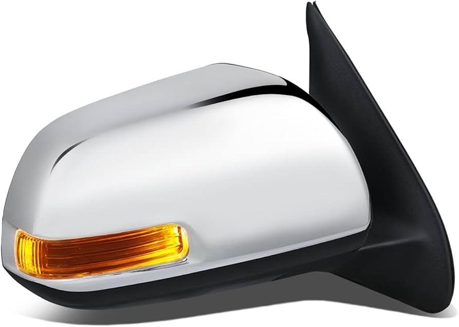 Chrome Right Side Power Adjustment Non-Heated Folding Rear View Mirror w/Turn Signal Compatible with 2012-2015 Tacoma