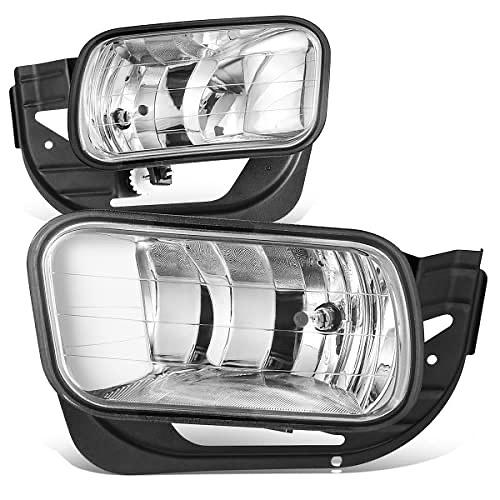 Pair of Reflector Beam Fog Lights w/ Brackets Compatible with 11-12 Ram 1500 / 11-18 Ram 2500 3500,Chrome Housing Clear Lens