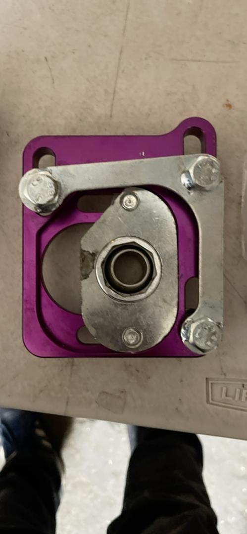 Purple Front +/- 2.5 Adjustable Camber Caster Plates Coilover Alignment Kit Compatible with Ford Mustang 4th Gen 94-04