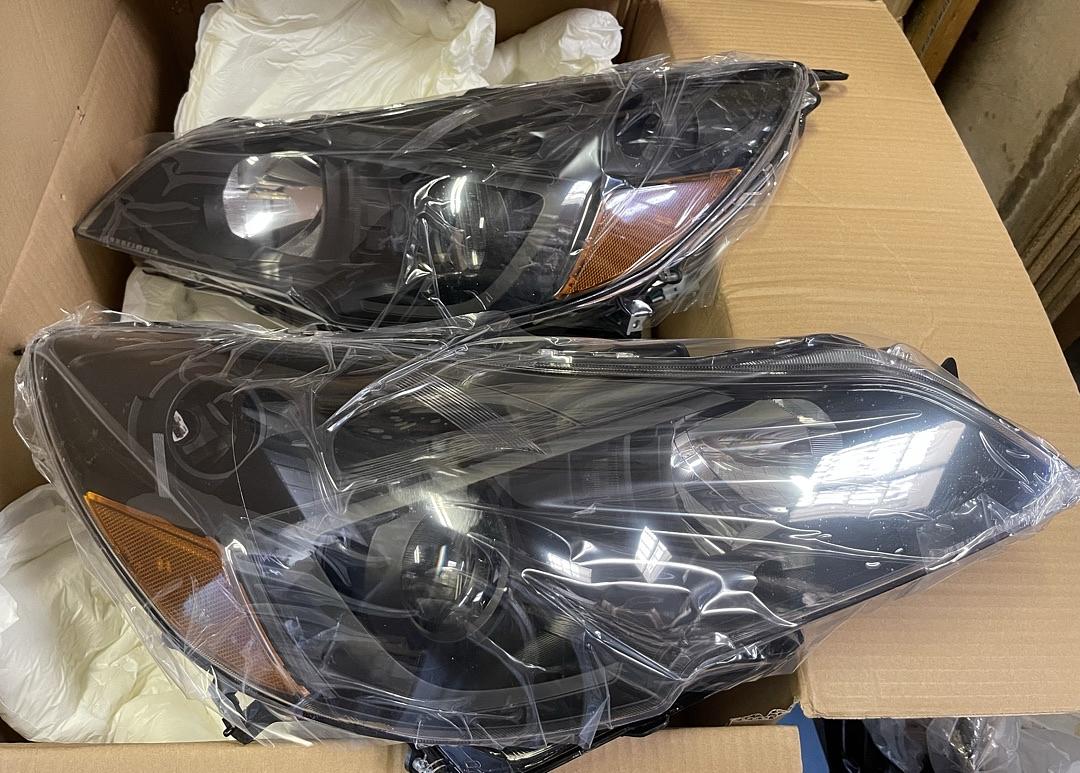 Black Amber OE Style Projector Headlights Replacement For 10-14 Legacy Outback