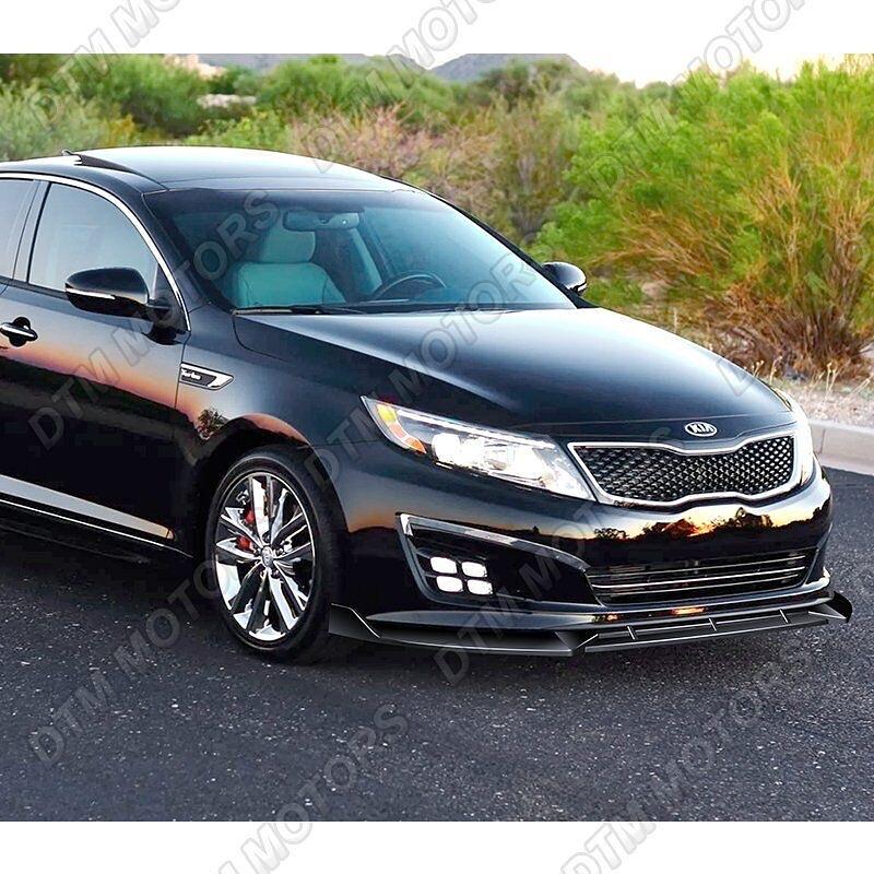 2014-2015 Kia Optima STP-Style Painted Black Front Bumper Body Spoiler Lip
