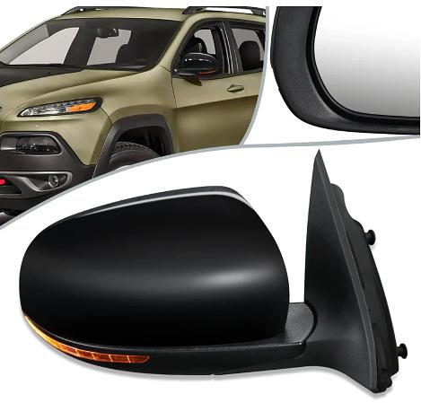 Jeep Cherokee Passenger Side Power / Heat / Puddle Light / Blind Spot / Signal Mirror for 2014 to 2020