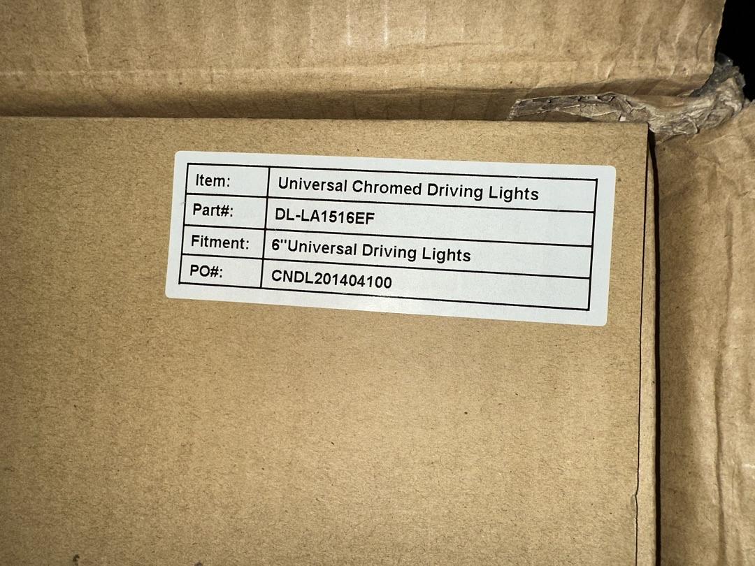 6” universal black fog lights lamps 4x4 no switch