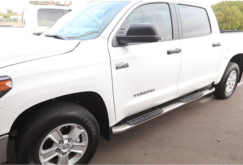 07-20 Toyota Tundra Crewmax Stainless Steel Curved Oval Running Boards