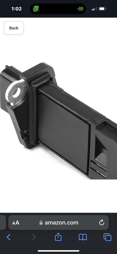 Factory Style MAF Mass Air Meter Sensors Assembly for 08-12 EX35, Metallic/Black