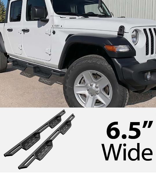20-22 Jeep Gladiator black offroad iarmour stepper running boards crew cab