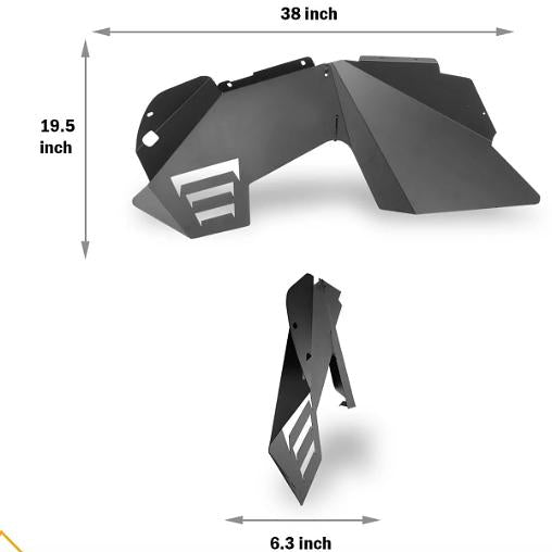 07-18 Jeep Wrangler JK, Black Powder Coated Inner Fender -Steel