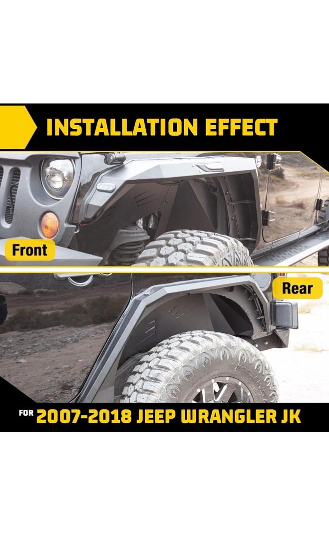 07-18 Jeep Wrangler JK Front & Rear Inner Fender Liner
