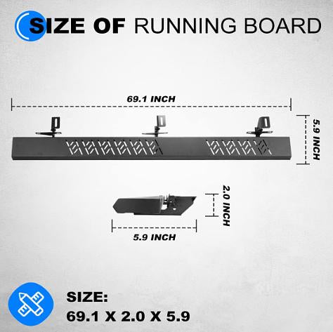 18-21 Jeep Wrangler JL Powder Coated Side Step Running Board