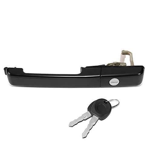 Front Left Side Outer Door Handle w/Key Hole Compatible with 1990-1993 Passat, With Keys , Black