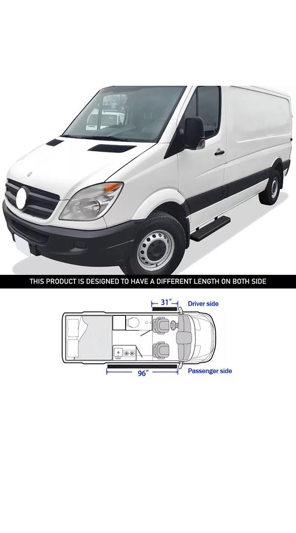 10-24 Dodge Mercedes-Benz Sprinter 6in Side Step Nerf Bar Side Step Running Boards