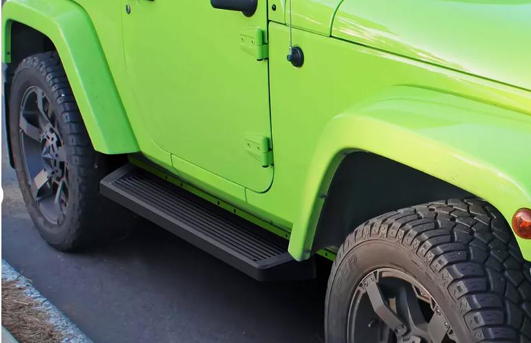 07-18 Jeep Wrangler 6in w/Lip Black Running boards