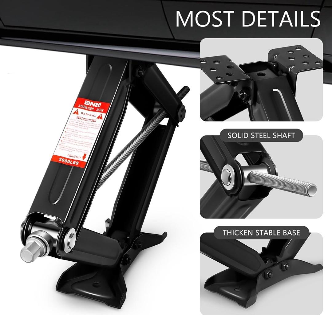 4-Pack 5000lbs RV Trailer Stabilizer Leveling Scissor Jacks 4-24" Height