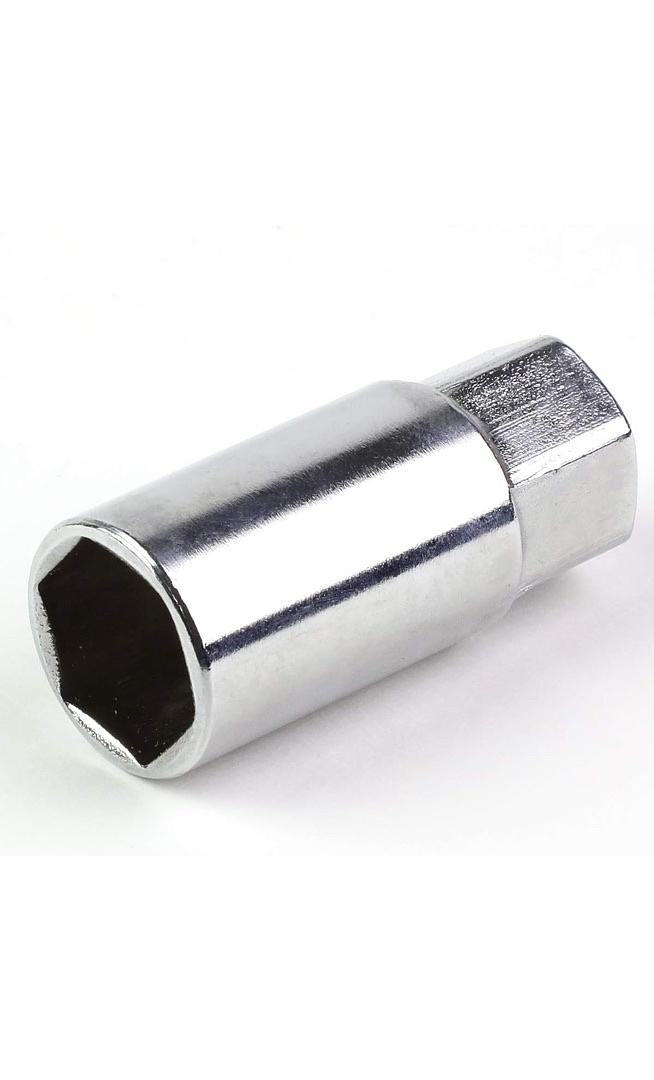 20Pcs Closed End Design M12 x 1.25 Aluminum Alloy Wheel Lug Nuts + Deep Drive Extension Adapter, 20mm OD/50mm Height (Red)