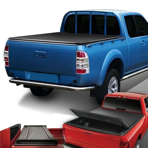 1983-2011 Ford Ranger 1994-2009 Mazda B3000 B4000 B2300 B2500 6ft Bed Soft Folding Tri-Fold Tonneau Cover For