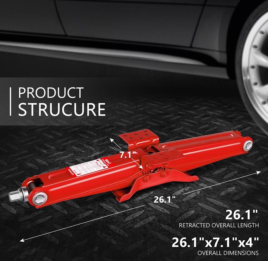 2 pack 5000LBs Rv Trailer Stablizer Leveling Scissor Jack w speed Crank 4-24 height