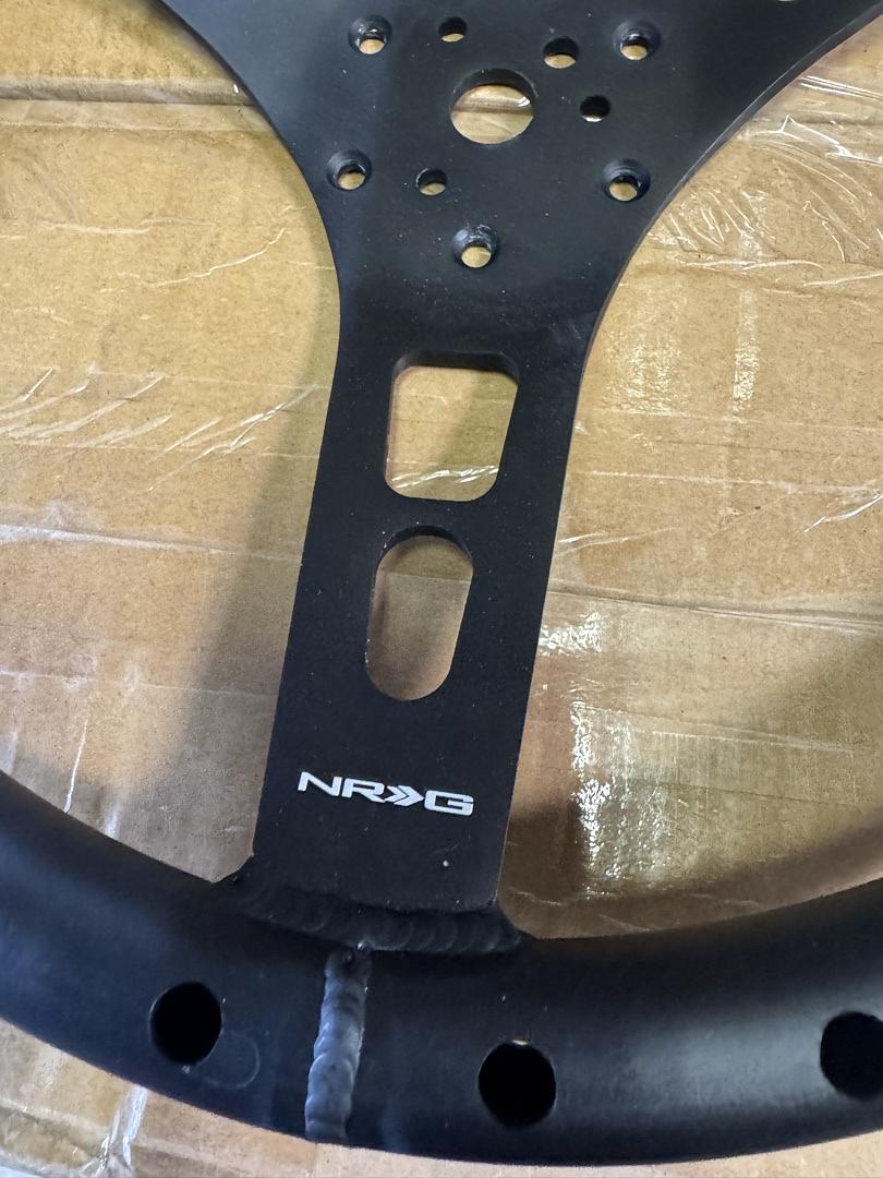 1" Dish 350mm 3-Spoke Steering Wheel 6X70mm Bolt Pattern Matte Black