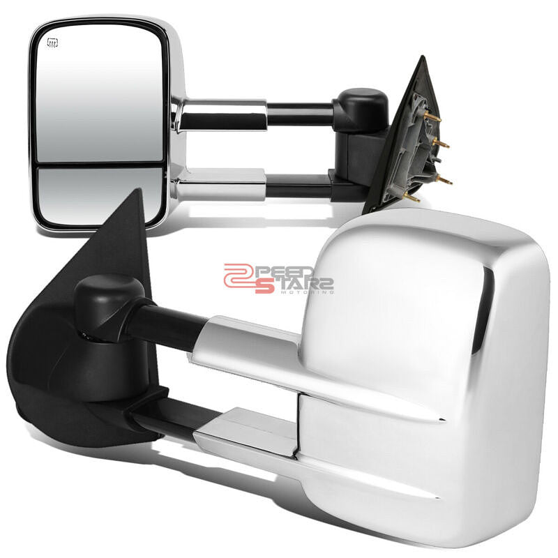 POWER TOWING MIRROR PAIR HEATED+EXTENDED ARM FOR 14-18 CHEVY silverado / GMC SIERRA