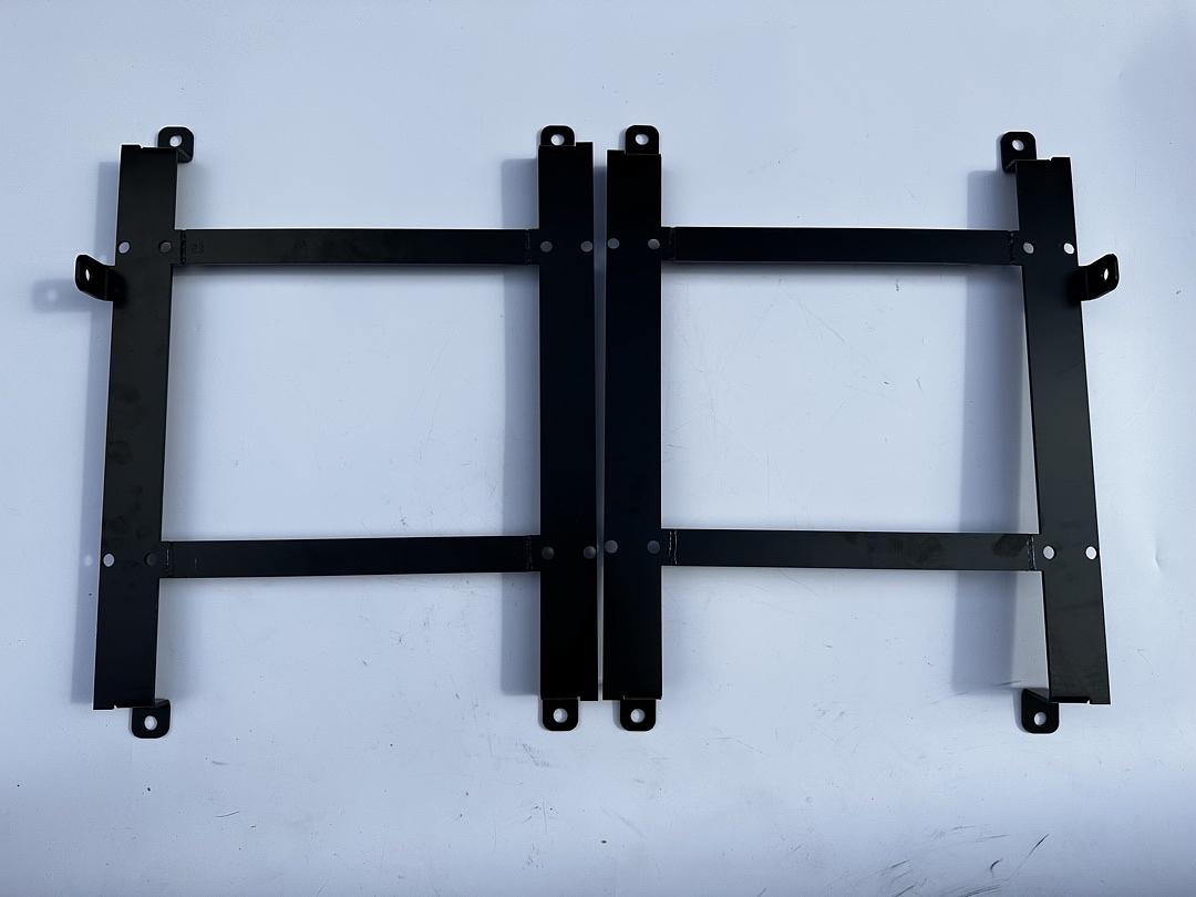 Pair of Racing Bucket Seat Mount Brackets Compatible with 97-04 Corvette Black
