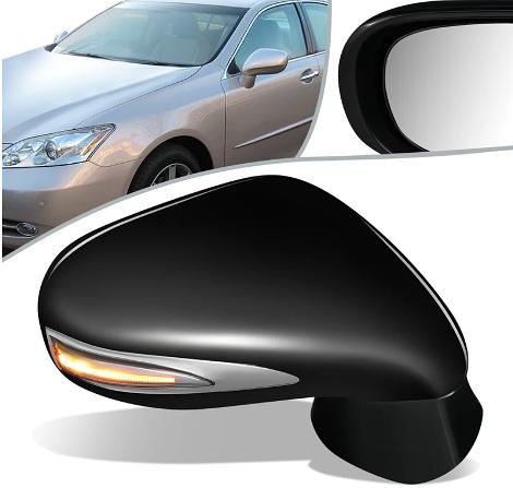 Heated Powered Right Passenger Side Door View Mirror w/Memory Turn Signal Puddle Light Compatible with 2010-2012 ES350